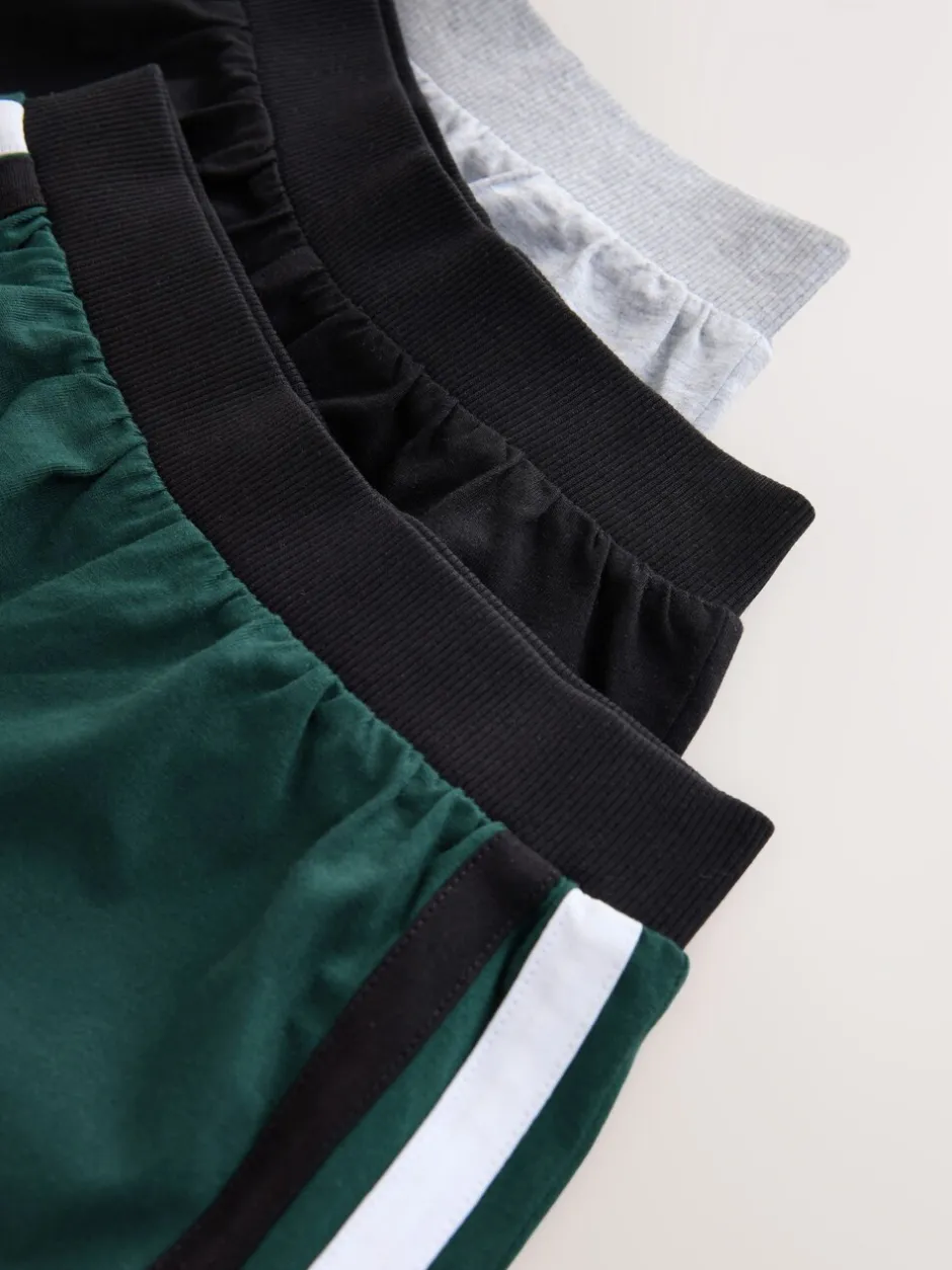 Pyjama's|Next - Set van 3 pyjama's met short (3-16 jr) Zwart/groen