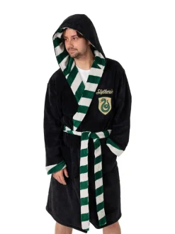 Kamerjassen En Badjassen|Vanilla Underground - Harry Potter Hooded Bathrobe Dressing Gown Zwart/groen Slytherin