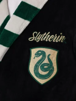 Kamerjassen En Badjassen|Vanilla Underground - Harry Potter Hooded Bathrobe Dressing Gown Zwart/groen Slytherin