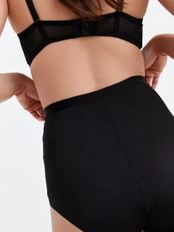 Shapewear|Next Zwart/huidskleurig - 2 Slipjes met licht buikcorrigerende hoge taille