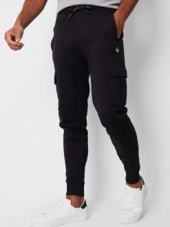 Joggingbroeken*Threadbare - joggingbroek in cargostijl 2 stuks Zwart/kaki