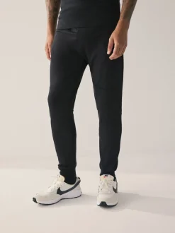 Joggingbroeken|Next Zwart/Leisteen grijs - Interlock Soft Touch 2 Pack Cuffed Joggers