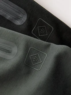 Joggingbroeken|Next Zwart/Leisteen grijs - Interlock Soft Touch 2 Pack Cuffed Joggers