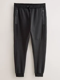 Joggingbroeken|Next Zwart/Leisteen grijs - Interlock Soft Touch 2 Pack Cuffed Joggers
