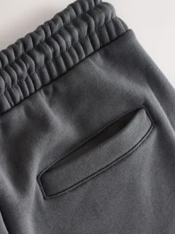 Joggingbroeken*Next - Straight Fit Brushback Heavyweight 2 Pack Joggers Zwart/Leisteen grijs
