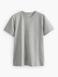 T-Shirts En Hemden|Next Zwart/leisteen/grijs gemêleerd/wit/marineblauw/blauw - Normale Pasvorm - Essential katoenen T-shirts verpakking van 6