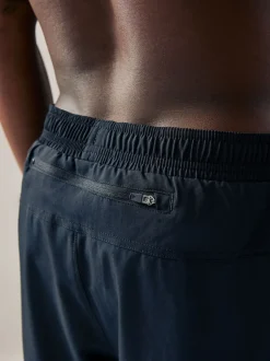 Shorts|Next - 7 inch - Active Gym Sports Shorts 2 Pack Zwart/marineblauw