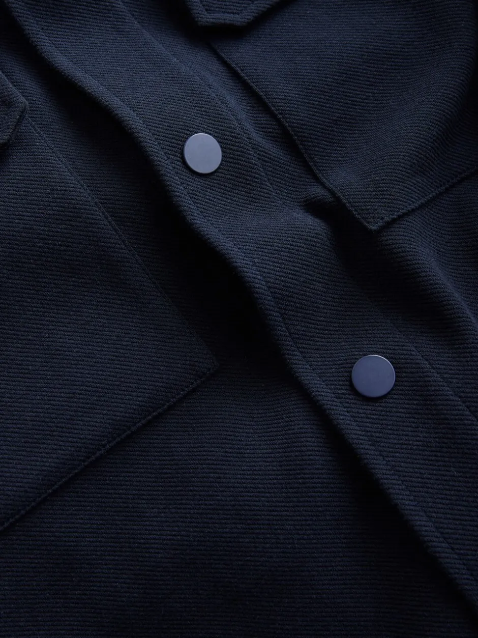 Jassen En Jacks|Shirts|Next - Jersey Twill Popper Shackets 2 Pack Zwart/marineblauw