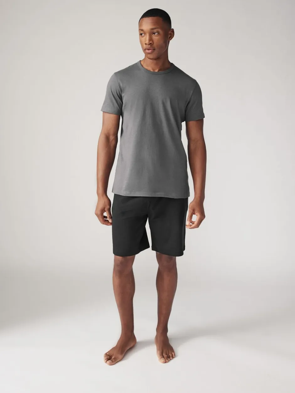 Shorts*Next - Loopback Soft Touch 2 Pack Jogger Shorts Zwart/marineblauw