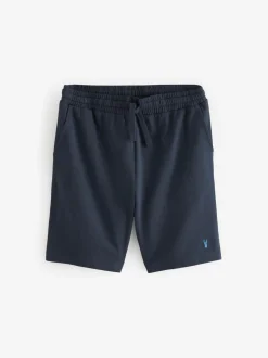 Shorts*Next - Loopback Soft Touch 2 Pack Jogger Shorts Zwart/marineblauw