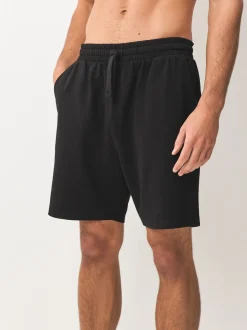 Shorts*Next - Loopback Soft Touch 2 Pack Jogger Shorts Zwart/marineblauw