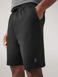Shorts*Next - Loopback Soft Touch 2 Pack Jogger Shorts Zwart/marineblauw