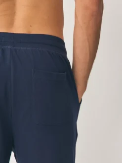 Pyjama's|Loungewear|Next - Met boorden - Loopback Soft Touch 2 Pack Open Joggers Zwart/marineblauw