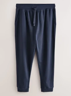 Pyjama's|Loungewear|Next - Met boorden - Loopback Soft Touch 2 Pack Open Joggers Zwart/marineblauw