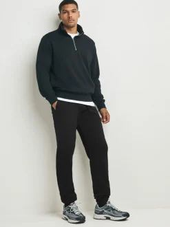 Loungewear|Joggingbroeken*Next Zwart/marineblauw - Met boorden - Brushback Heavyweight Open 2 Pack Joggers