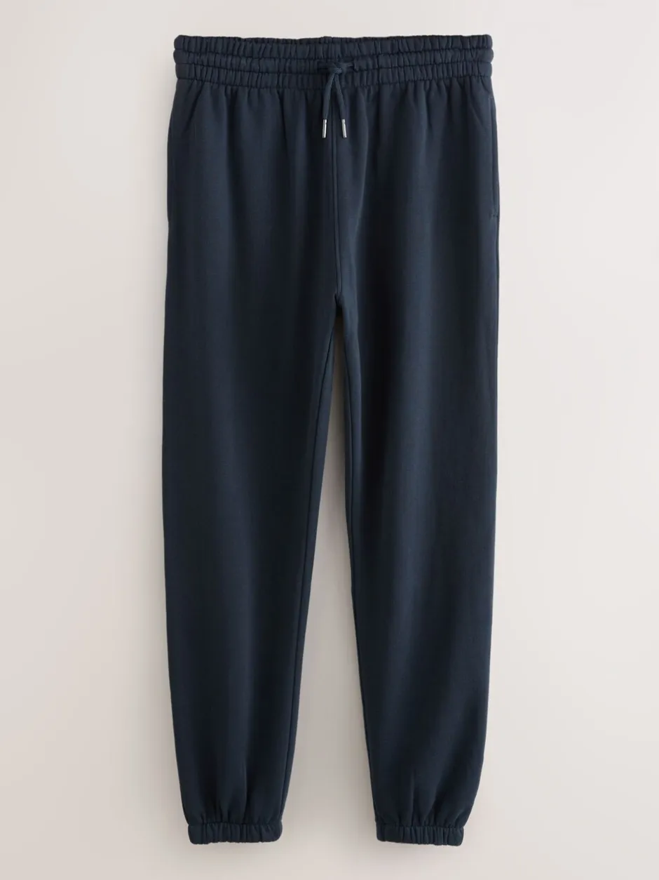 Loungewear|Joggingbroeken*Next Zwart/marineblauw - Met boorden - Brushback Heavyweight Open 2 Pack Joggers