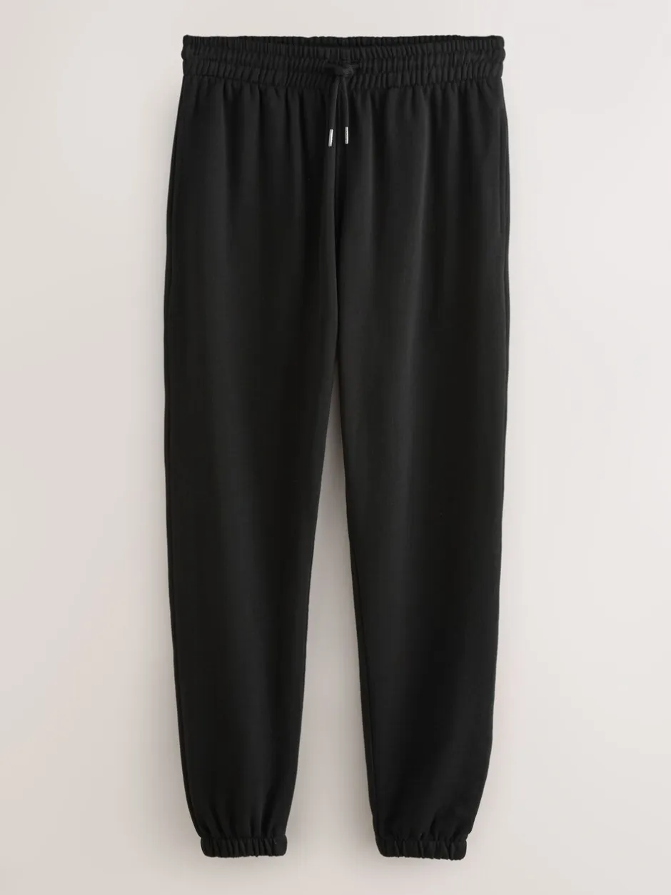 Loungewear|Joggingbroeken*Next Zwart/marineblauw - Met boorden - Brushback Heavyweight Open 2 Pack Joggers