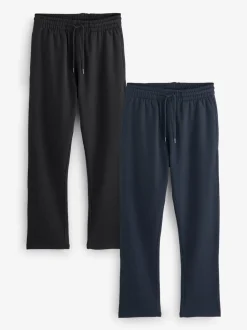 Joggingbroeken|Next Zwart/marineblauw - Open - Brushback Heavyweight Open 2 Pack Joggers