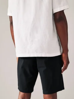 Shorts*Next - Slim Fit - Set van 2 chinoshorts met stretch Zwart/marineblauw