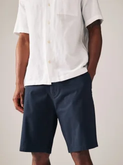 Shorts*Next - Slim Fit - Set van 2 chinoshorts met stretch Zwart/marineblauw