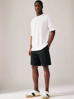 Shorts|Next - Straight fit - Set van 2 chinoshorts met stretch Zwart/marineblauw