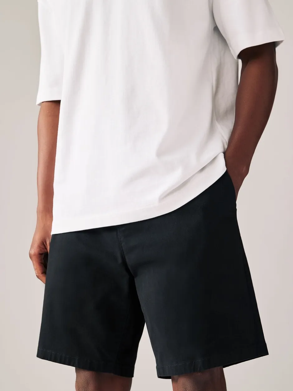 Shorts|Next - Straight fit - Set van 2 chinoshorts met stretch Zwart/marineblauw