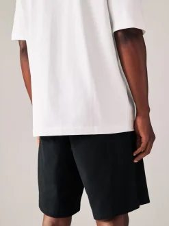 Shorts|Next - Straight fit - Set van 2 chinoshorts met stretch Zwart/marineblauw