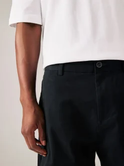 Shorts|Next - Straight fit - Set van 2 chinoshorts met stretch Zwart/marineblauw