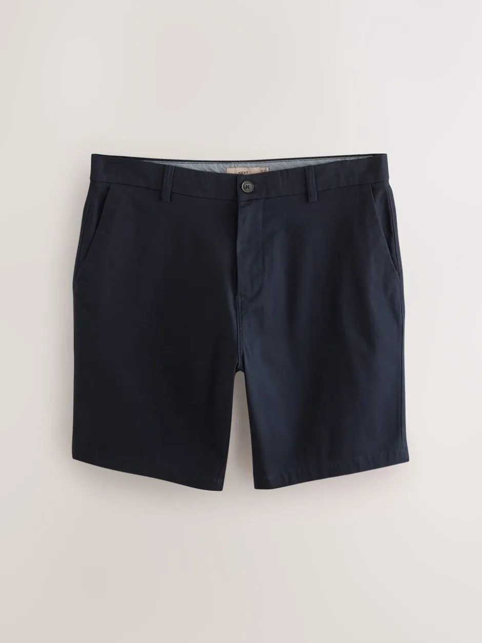 Shorts|Next - Straight fit - Set van 2 chinoshorts met stretch Zwart/marineblauw
