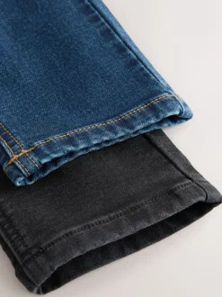 Jeans|Next Zwart/marineblauw - Stretchy jeans met elastische taille 2 pack (3-16jr)