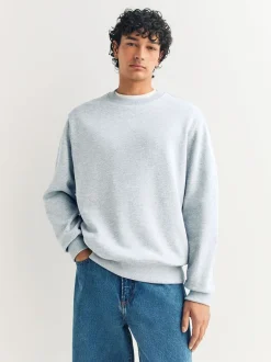 Sweaters En Hoody´S|Sweaters En Hoody´S*Next Zwart/Marineblauw/Gemêleerd grijs - Heavyweight Cotton Rich Jersey Crew Sweatshirts 3 Pack