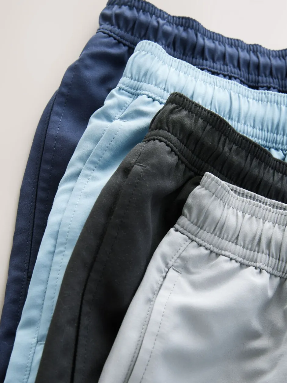 Badkleding*Next - Essential zwemshorts 4 stuks Zwart/Marineblauw/Lichtblauw/Grijs