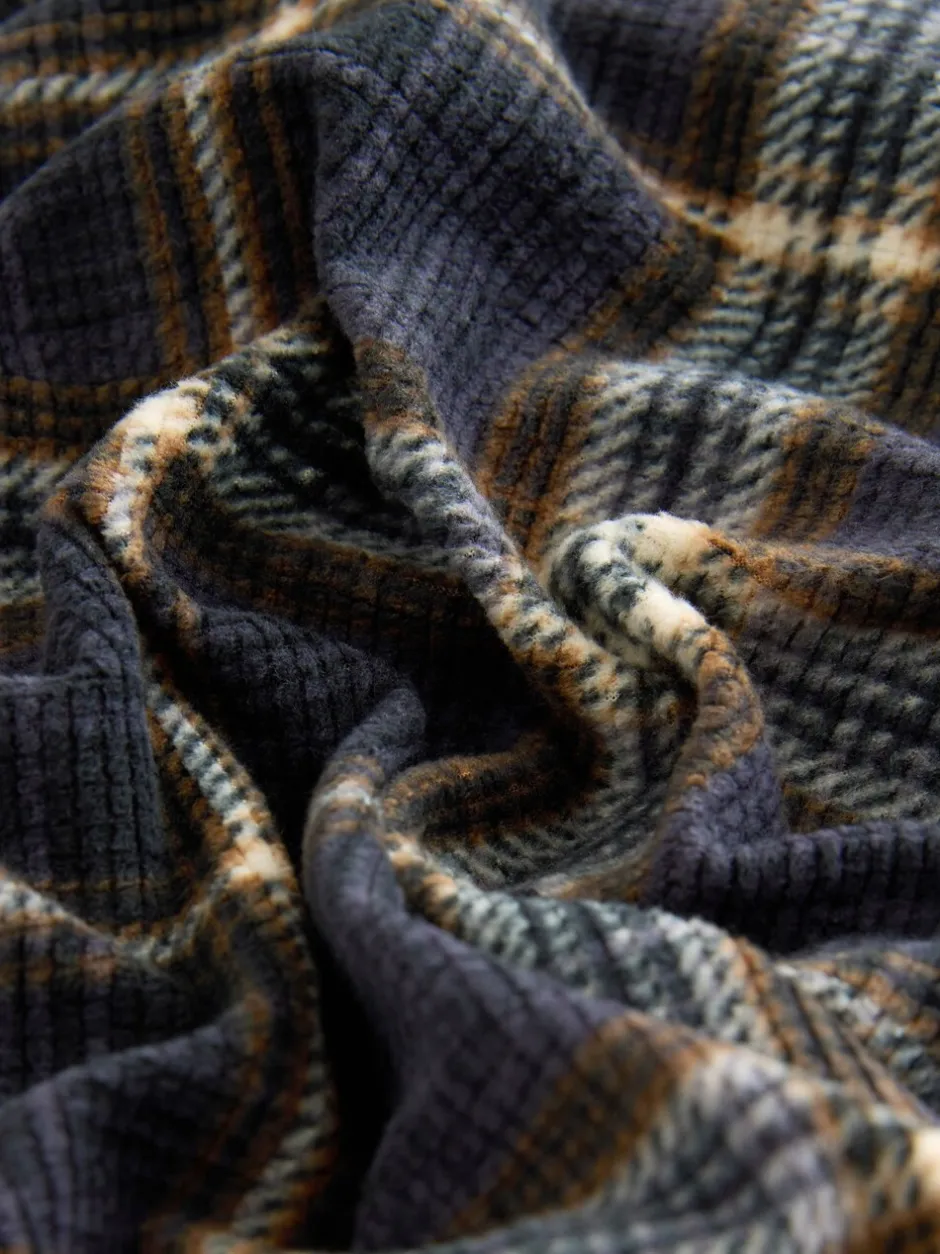 Pyjama's|Loungewear*Next Zwart/neutraal geruit - Motionflex Corded Cosy Cuffed Pyjama Bottoms
