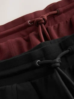 Shorts*Next Zwart/paarsrood - Verpakking van 2 jersey shorts