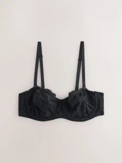 Beha's*Next Zwart/praline huidskleur - Kanten strapless multiway beha's zonder vulling 2 set