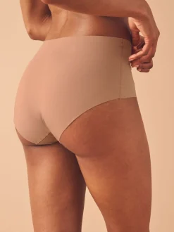 Onderbroeken*Next - Geen zichtbare onderbroeklijn comfortabele slips verpakking van 3 Zwart/Praline Huidskleur/Chocolade Huidskleur