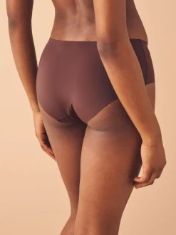 Onderbroeken*Next - Geen zichtbare onderbroeklijn comfortabele slips verpakking van 3 Zwart/Praline Huidskleur/Chocolade Huidskleur
