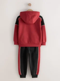 Joggingbroeken|Sweaters En Hoody´S|Next Zwart/rood - Colourblock Hoodie Set