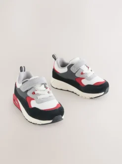 Babyschoenen*Next Zwart/rood - Elastische sportschoenen