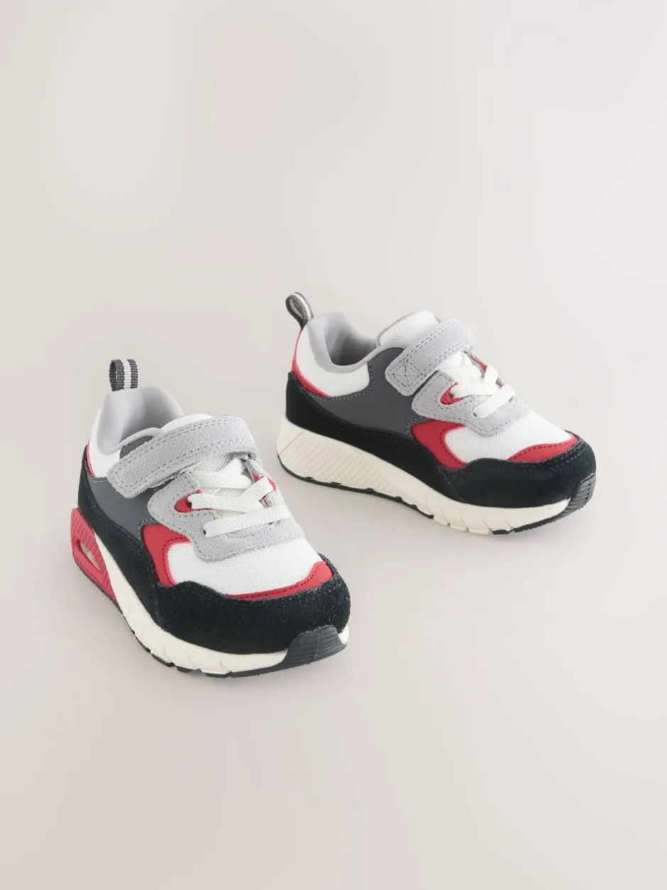 Babyschoenen*Next Zwart/rood - Elastische sportschoenen