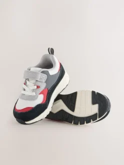 Babyschoenen*Next Zwart/rood - Elastische sportschoenen