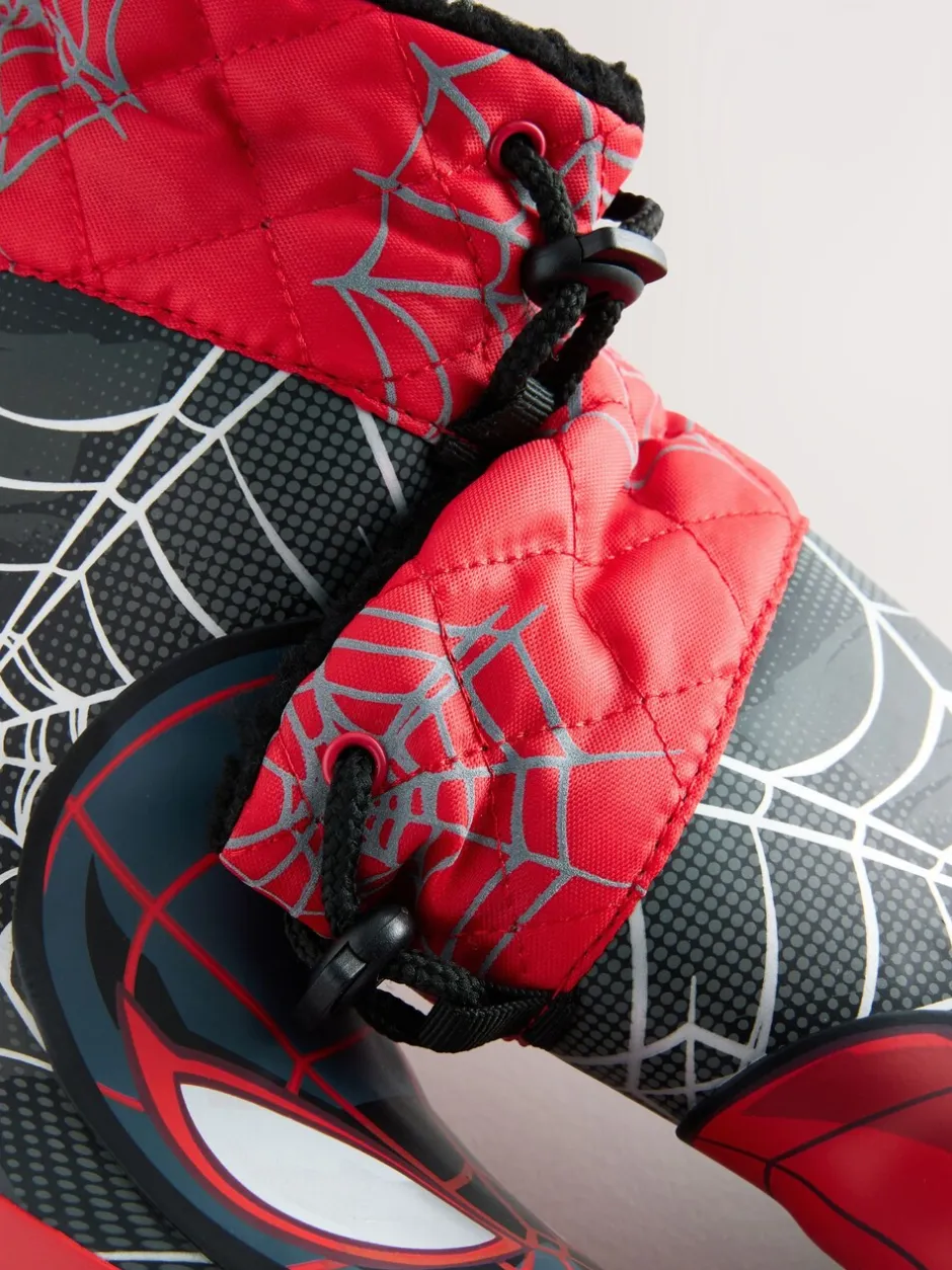 Laarzen*Next Zwart/Rood Spiderman - Thinsulate™ - Gevoerde thermoregenlaarzen met boord