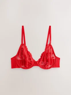 Beha's|Next - 3 Kanten beha's Zwart/rood/crème