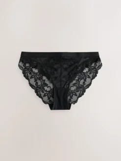 Onderbroeken|Next - 3 Kanten slips Zwart/rood/crème