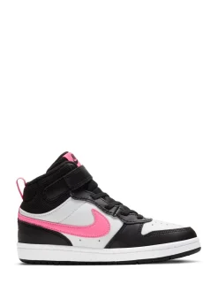 Sneakers|Sneakers*Nike Zwart/roze - - Junior Court Borough halfhoge sneakers