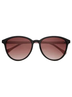 Zonnebril|Ted Baker - - Klassieke zonnebril met ronde ogen Zwart/roze