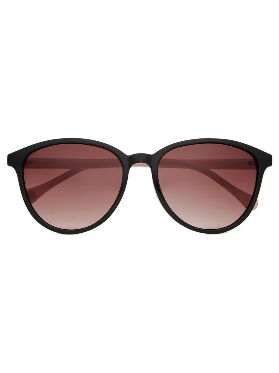 Zonnebril|Ted Baker - - Klassieke zonnebril met ronde ogen Zwart/roze