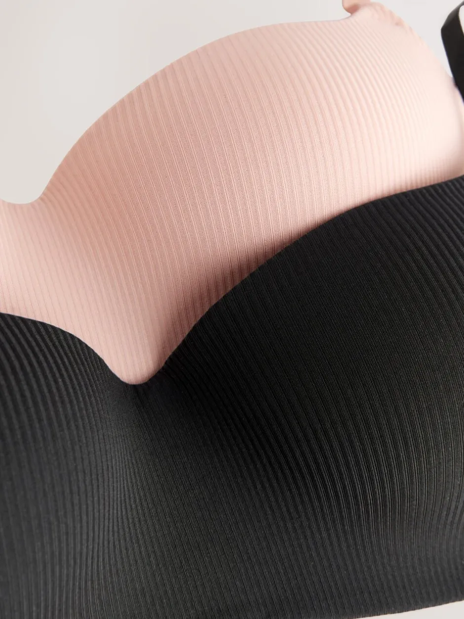Beha's|Next - Verpakking van 2 lichte ultiem comfort beha's zonder beugel Zwart/roze
