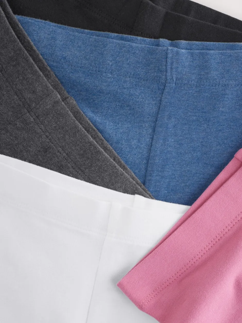 Shorts En Rokken|Next - Set van 5 fietsshorts (3 - 16 jr) Zwart/roze/blauw/wit/grijs