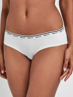 Onderbroeken*Next - 7 Katoenen slipjes met logotailleband Zwart/wit